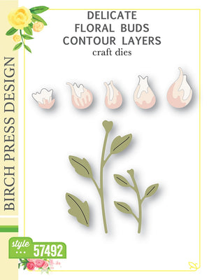 Birch Press Design - Delicate Floral Buds Contour Layers