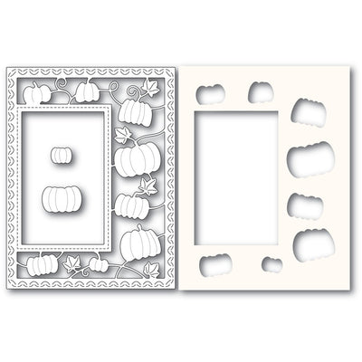 Poppystamps - Dies - Pumpkin Patch Sidekick Frame and Stencil