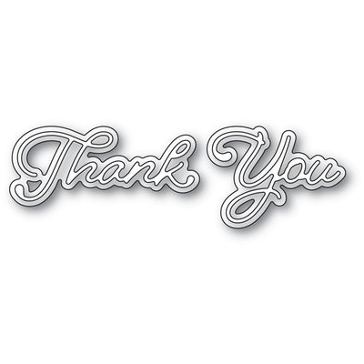 Poppystamps - Dies - Thank You Moonlight Script (Pre-Order)