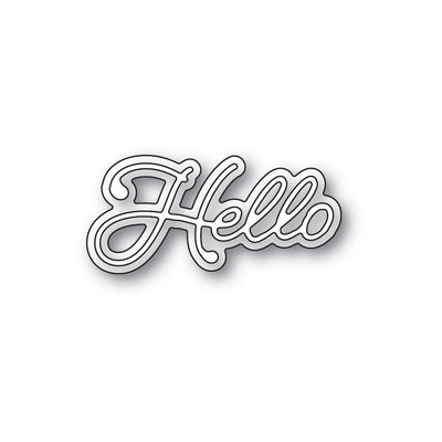 Poppystamps - Dies - Hello Moonlight Script (Pre-Order)