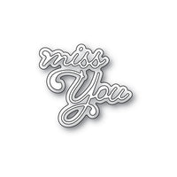 Poppystamps - Dies - Miss You Moonlight Script (Pre-Order)