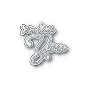 Poppystamps - Dies - Miss You Moonlight Script (Pre-Order)
