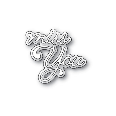 Poppystamps - Dies - Miss You Moonlight Script (Pre-Order)