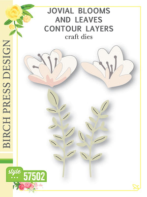 Birch Press Design - Jovial Blooms and Leaves Contour Layers
