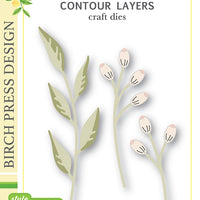 Birch Press Design - Sylvan Berries and Leaves Contour Layers (Pre-Order)