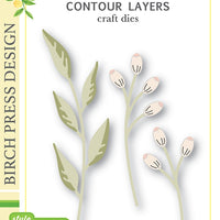 Birch Press Design - Sylvan Berries and Leaves Contour Layers