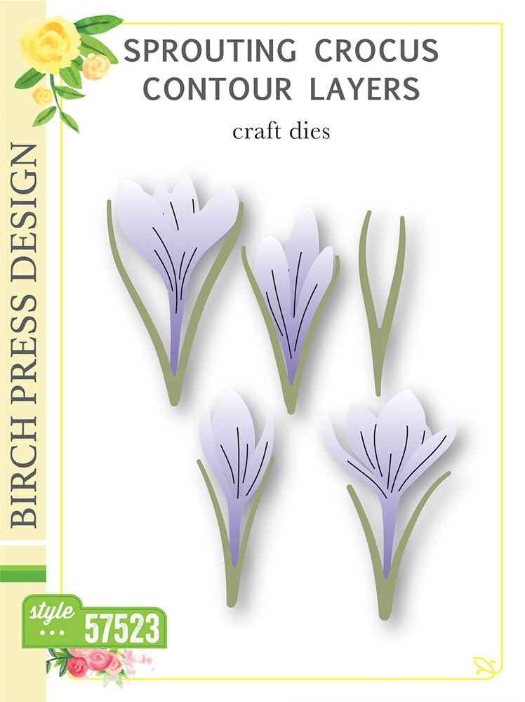 Birch Press Design - Sprouting Crocus Contour Layers