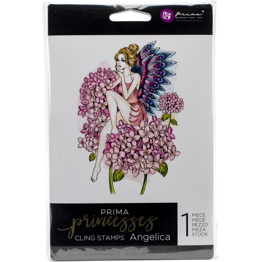 Prima Marketing - Cling Stamp - Angelica