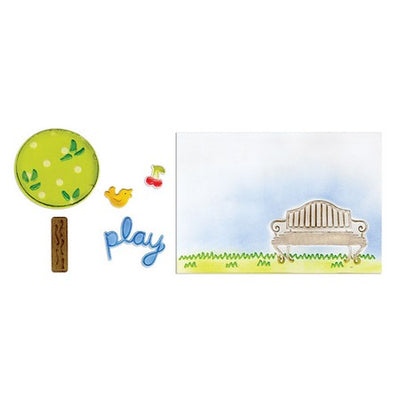 Sizzix Framelits Die Set 5PK w/Textured Impressions - Playing in the Park Set