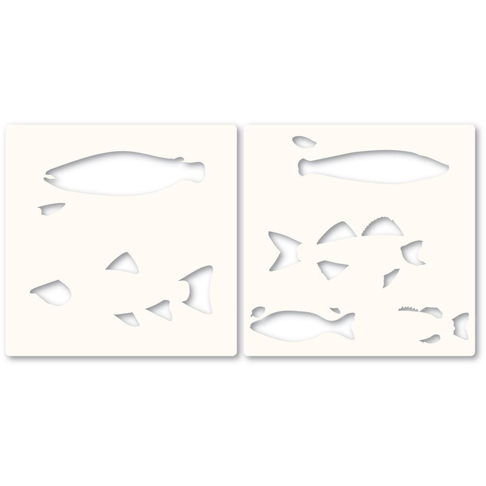 Memory Box - Dies - Freshwater Fish Stencil Set (Pre-Order)