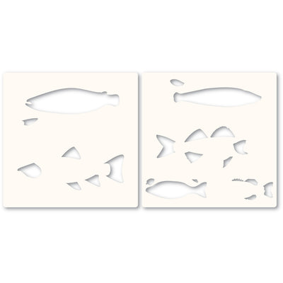 Memory Box - Dies - Freshwater Fish Stencil Set (Pre-Order)