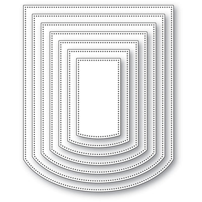 Memory Box - Dies - Curved Cap Pinpoint Layers (Pre-Order)