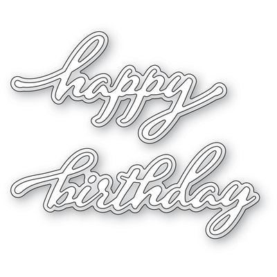 Memory Box - Dies - Happy Birthday Tender Script (Pre-Order)