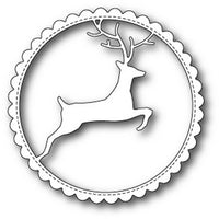Memory Box - Dies - Reindeer Scalloped Circle Frame