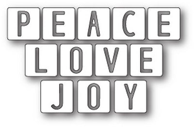 Memory Box - Dies - Peace Love and Joy Tiles
