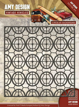 Amy Design - Dies - Vintage Vehicles - Circular Background
