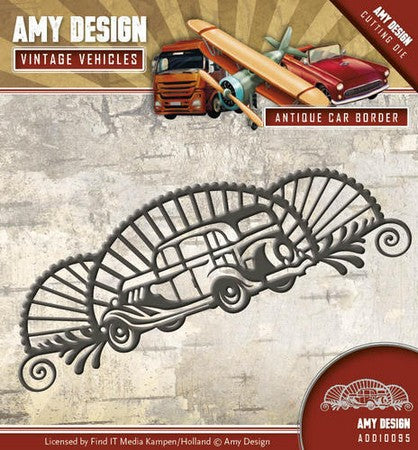 Amy Design - Dies - Vintage Vehicles - Antique  Car Border
