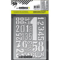 Carabelle - Embossing Folders - Chiffres Grunge