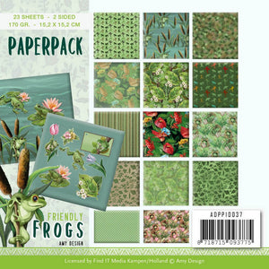 Amy Design - 6" x 6" Paperpack - Friendly Frogs