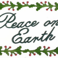 Cheery Lynn Designs - Peace On Earth Holly Rectangle