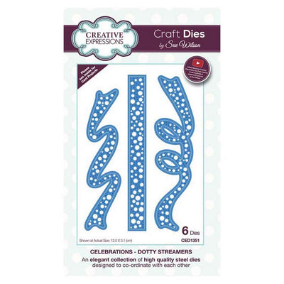 Sue Wilson Designs - Celebrations Collection - Dotty Streamers