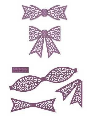 Sue Wilson Designs - Finishing Touches - Filigree 3D Itty Bitty Bow
