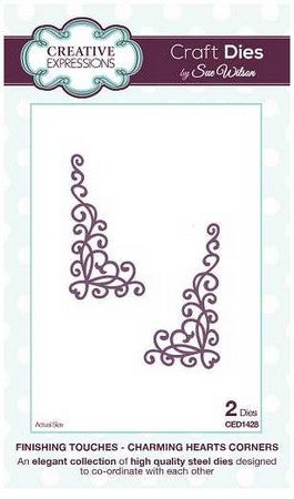 Sue Wilson Designs - Finishing Touches - Charming Hearts Corner