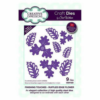 Sue Wilson Designs - Finishing Touches Collection - Ruffled Edge Flower