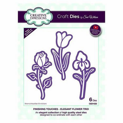 Sue Wilson Designs - Finishing Touches Collection - Elegant Flower Trio