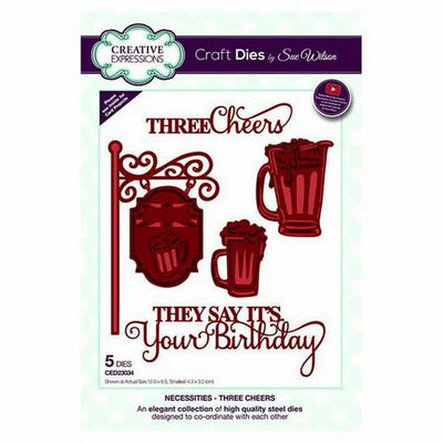 Sue Wilson Designs - Necessities Collection - Collection Three Cheers