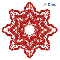Sue Wilson Designs - Festive Collection -  Scalloped Snowflake Frame