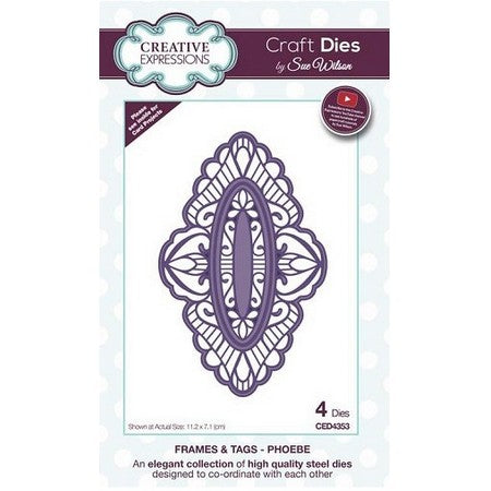 Sue Wilson Designs - Frames & Tags Collection  - Phoebe