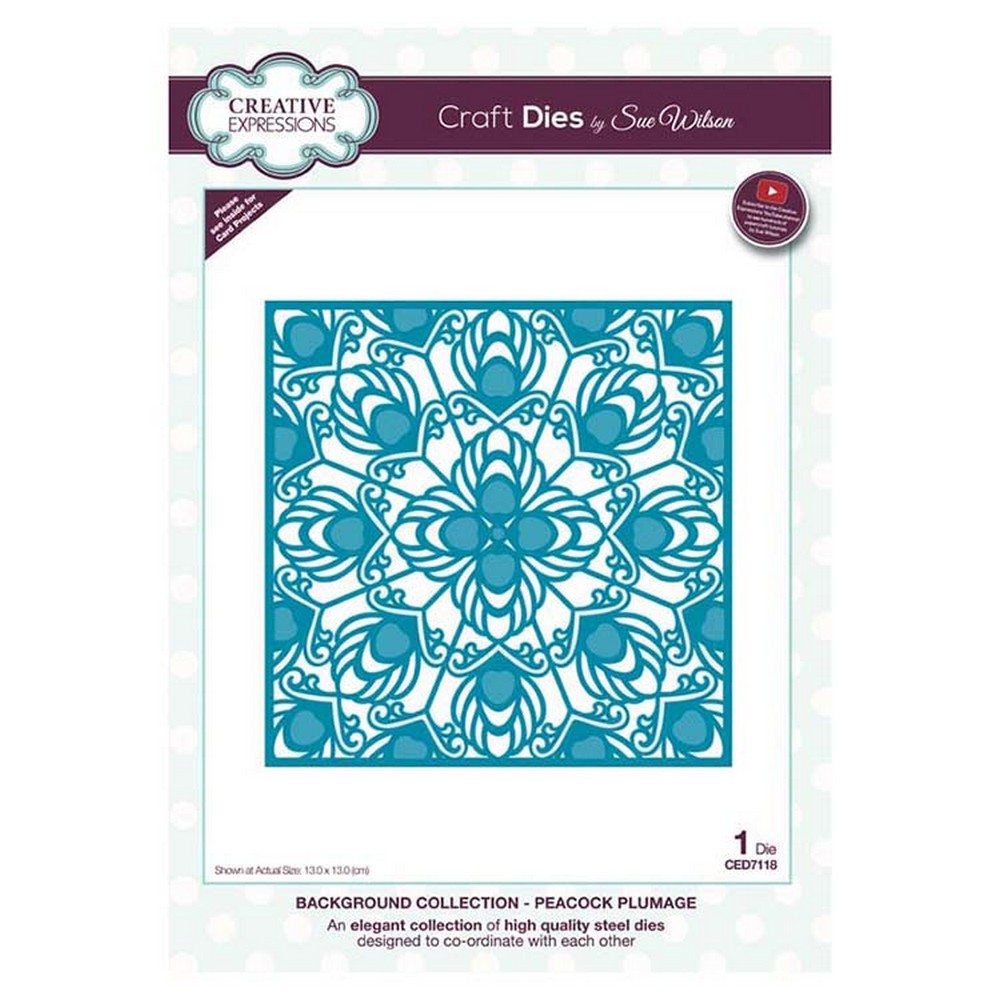 Sue Wilson Designs - Background Collection - Peacock Plumage
