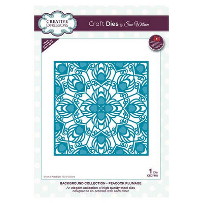 Sue Wilson Designs - Background Collection - Peacock Plumage