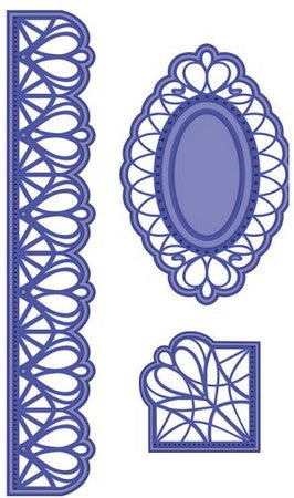 Sue Wilson Designs - Swiss Collection - Corner, Border, Tag
