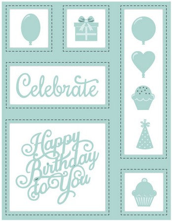 Sue Wilson Designs - Shadow Boxes -  Birthday