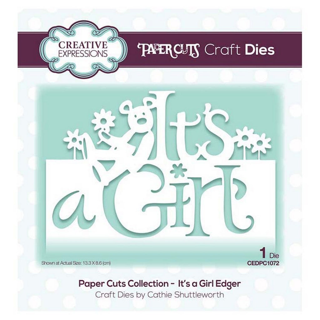 Creative Expressions - Paper Cuts Collection - It's a Girl Edger
