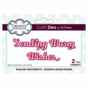 Sue Wilson Designs - Shadowed Sentiments Collection - Sending Warm Wishes