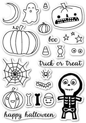 Memory Box Dies - Halloween Sideshow Clear Stamp Set