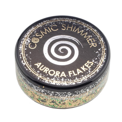 Cosmic Shimmer Aurora Flakes 50ml - Jade Gold