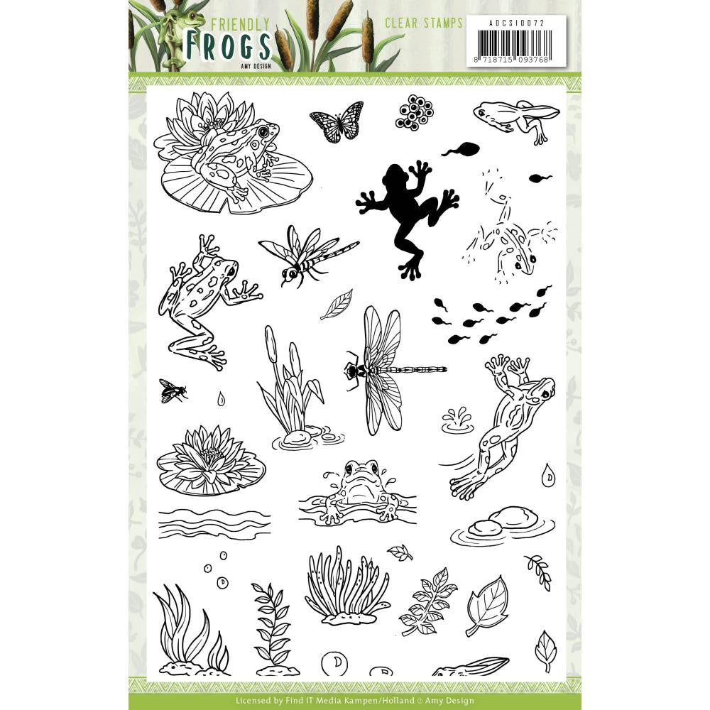 Amy Design - Clear Stamps - Friendly Frogs