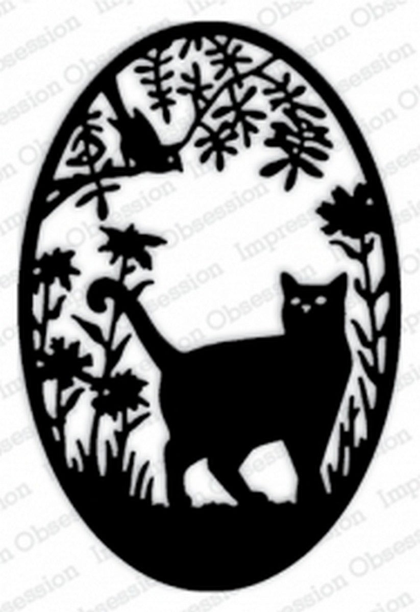 Impression Obsession - Dies - Cat & Bird Frame
