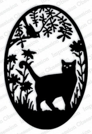 Impression Obsession - Dies - Cat & Bird Frame