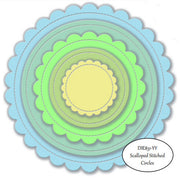 Impression Obsession - Dies - Scalloped Stitched Circles