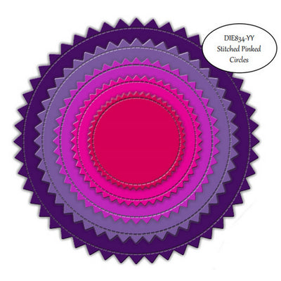 Impression Obsession - Dies - Stitched Pinked Circles