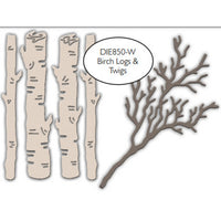 Impression Obsession - Dies - Birch Logs & Twigs