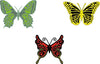 Cheery Lynn Designs - Small Exotic Butterflies #2 w/Angel Wings