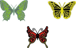 Cheery Lynn Designs - Small Exotic Butterflies #2 w/Angel Wings