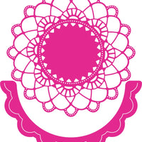 Cheery Lynn Designs - Felicity Doily With Angel Wing