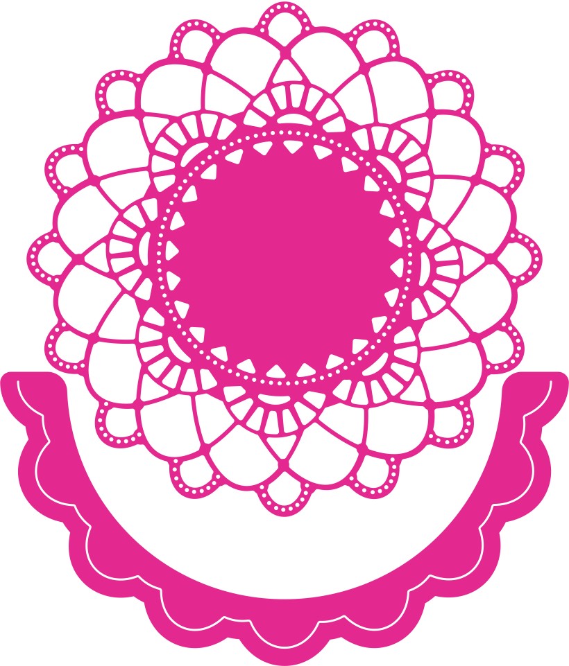 Cheery Lynn Designs - Felicity Doily With Angel Wing